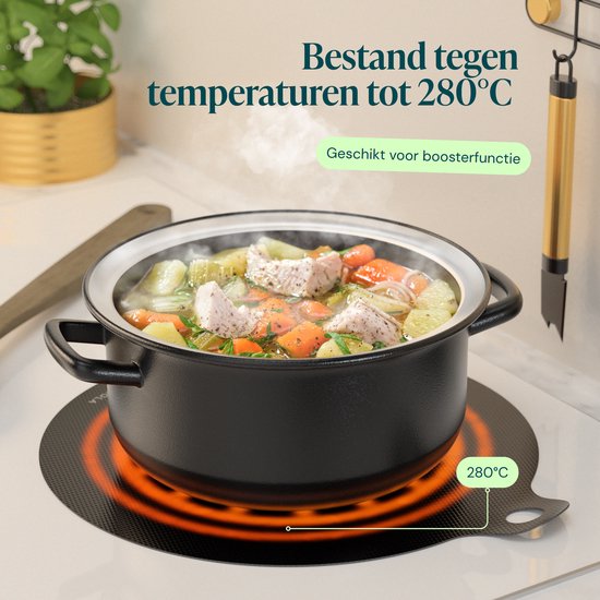 Protecteur pour plaques à induction Castagnola - Protecteur de casserole résistant à la chaleur jusqu'à 280 °C - Plaque de protection pour plaque de cuisson et plaque à induction - Tapis antidérapant pour casseroles - Lot de 4 : 1 x 18 cm, 2 x 22 cm et 1