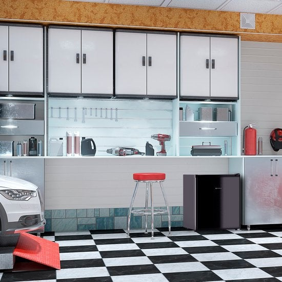 KitchenBrothers Mini congélateur - 33L - Petit congélateur - Autonome - Compact - Noir
