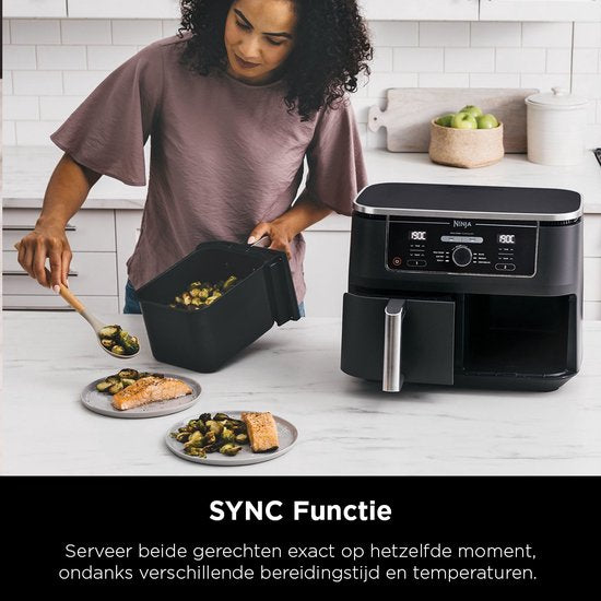 Friteuse à air chaud double Ninja XXL - 9,5 litres - Modèle 2020 - Technologie Dual Zone - AF400EU