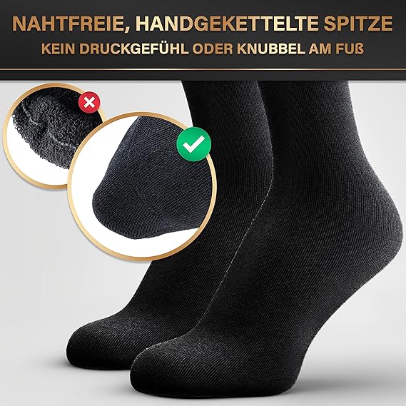 Hero work 12 paires de chaussettes pour femmes et hommes, chaussettes en coton, chaussettes pour hommes, noires, respirantes et sans couture de pression, chaussettes d'affaires, bas de contention
