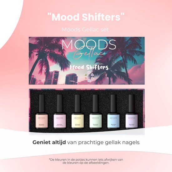 Moods Gellac 6-Piece Set - Gel Nail Polish Starter Pack - Gel Nail Polish - 8ML - Mood Shifters - Gellac - Nails - Chic Colours