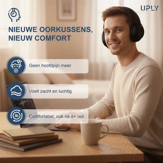 Lot de coussinets pour casque Sony – Coussinets WH-1000XM4 – WH-1000XM4 - Simili-cuir avec mousse à mémoire de forme
