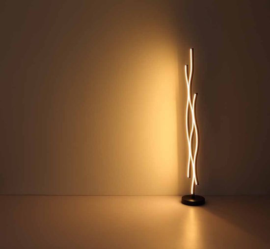 Lampadaire Geronimo - Globo - métal - 20 cm - module LED intégré - 67206SW - Noir
