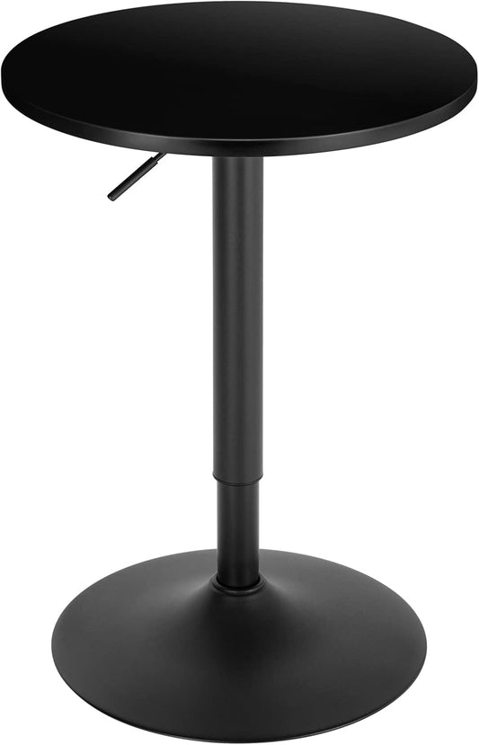 Table haute WOLTU - Table de bar - Réglable de 70 à 91 cm - Noir
