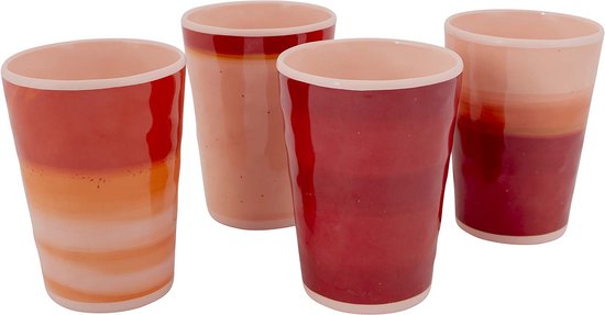 Bo-Camp - Tasse - Halo - 400 ml - Lot de 4 - Mélamine - Terra