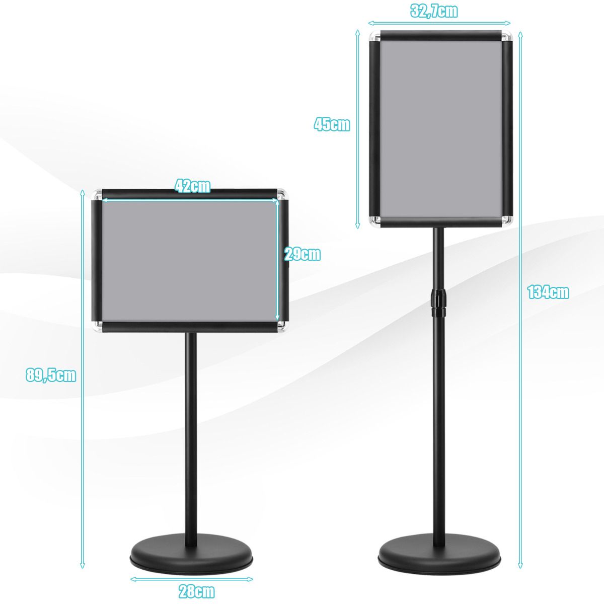 Coast Display standing - Rotatif - 33 x 45 x 134 cm - Noir