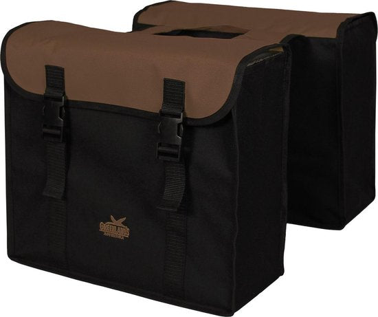Greenlands - Paire de sacoches de vélo - 34 litres - Noir/Marron