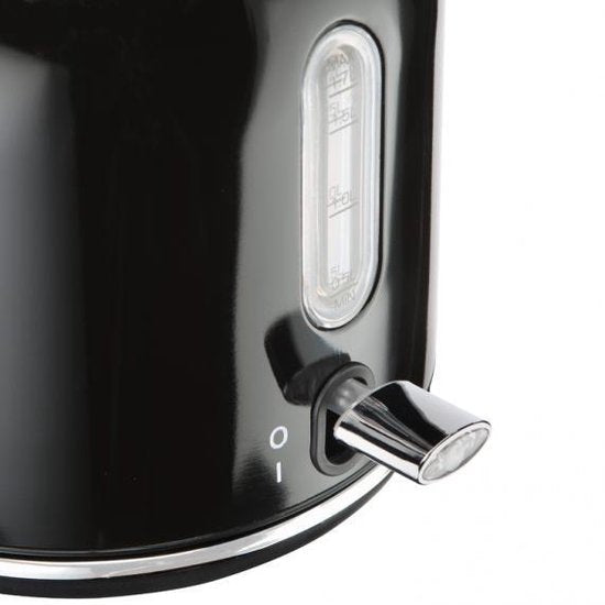 Bourgini Nostalgic Kettle Deluxe - Noir - Design rétro - 1.7L