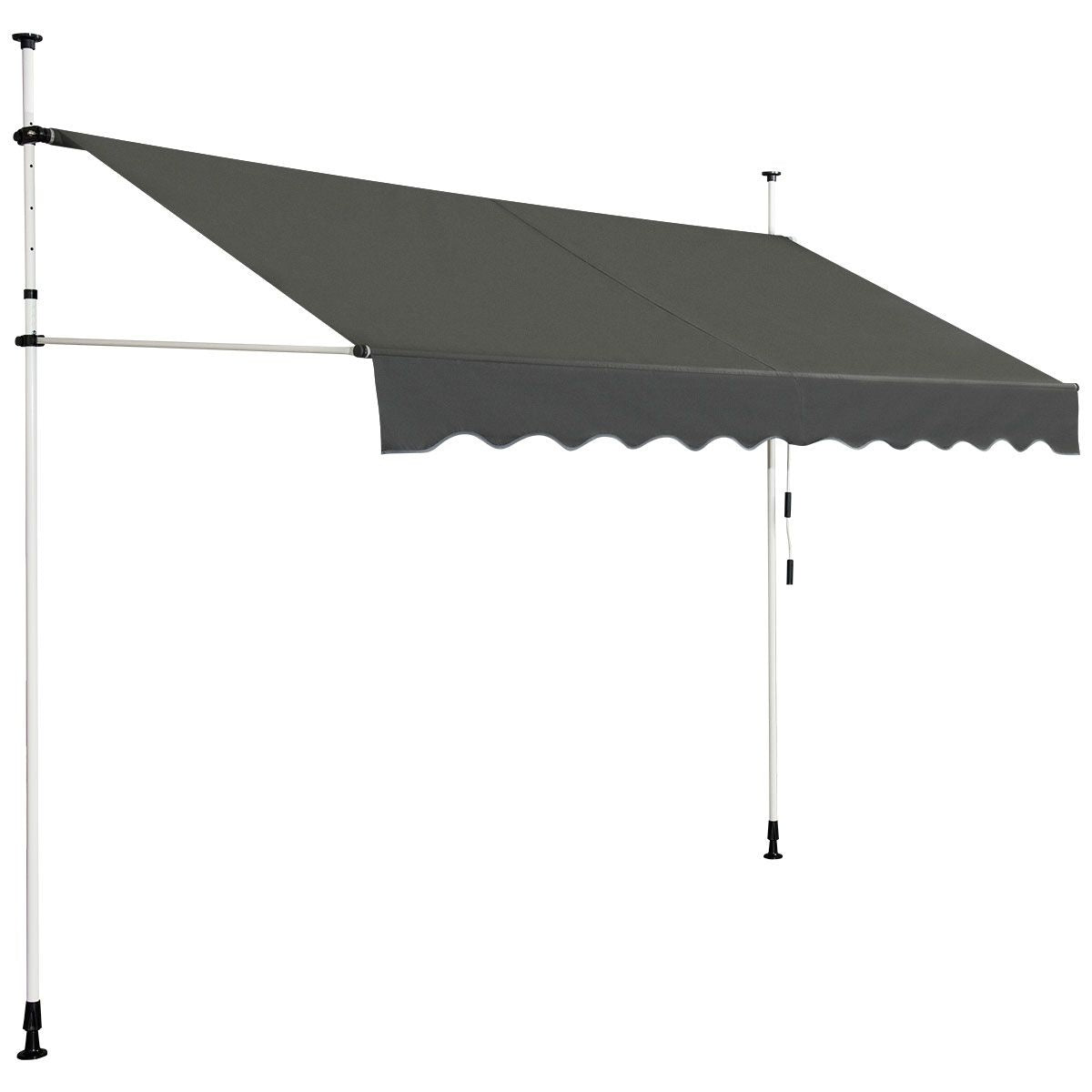 Store télescopique Coast, Protection solaire, Etanche, réglable en hauteur, 300 x 120 cm, Gris