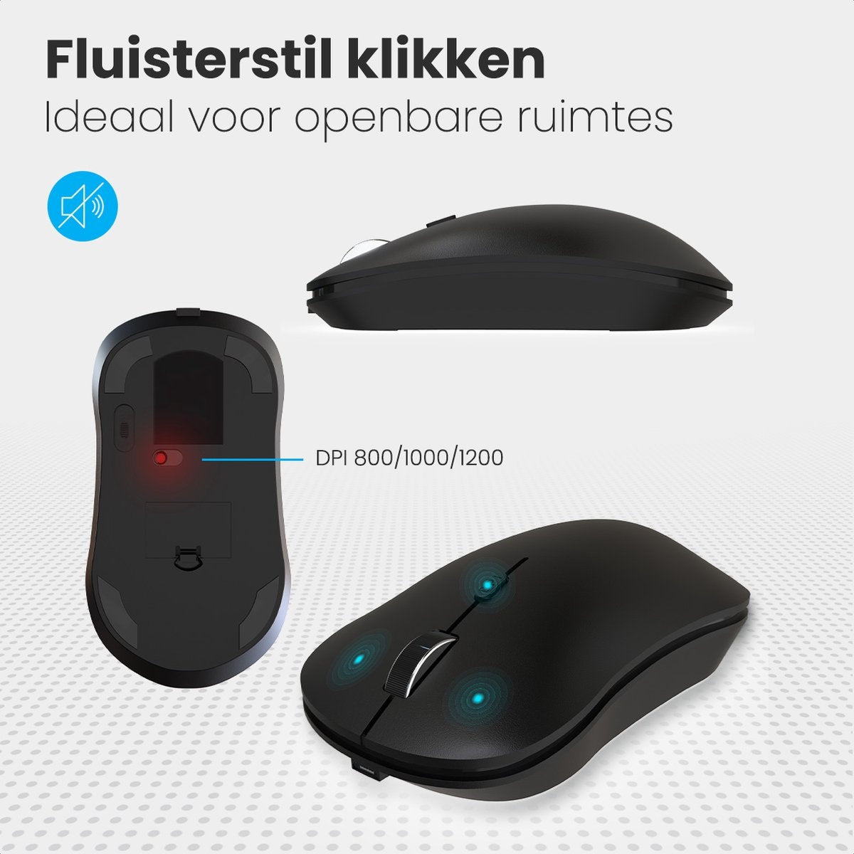 Clavier et souris sans fil Auronic - QWERTY - Noir