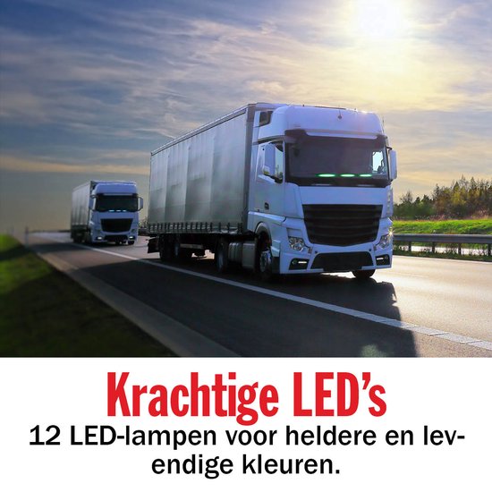 All Ride Auto Interior Lighting 12V/24V - Bande LED voiture et camion - Eclairage d'ambiance en 7 couleurs - Accessoires voiture - 70cm