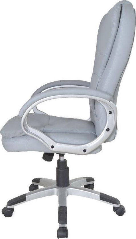 Fauteuil pivotant - fauteuil de direction - réglable ergonomiquement - rembourrage extra épais - gris