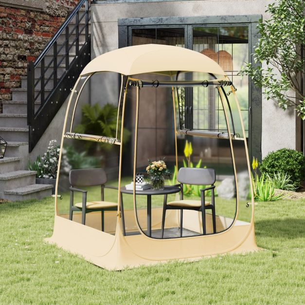Tente de camping Coast Transparent pour 2 personnes - 128x128x158 cm - 3 saisons - Vue panoramique