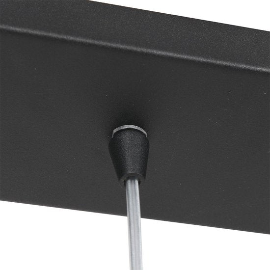Suspension Tallerken 2654ZW Noir - Style moderne, hauteur réglable, matériaux : verre et métal, d'intérieur, Steinhauer