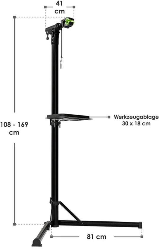 Support pliable pour la réparation des bicyclettes - Juskys - noir