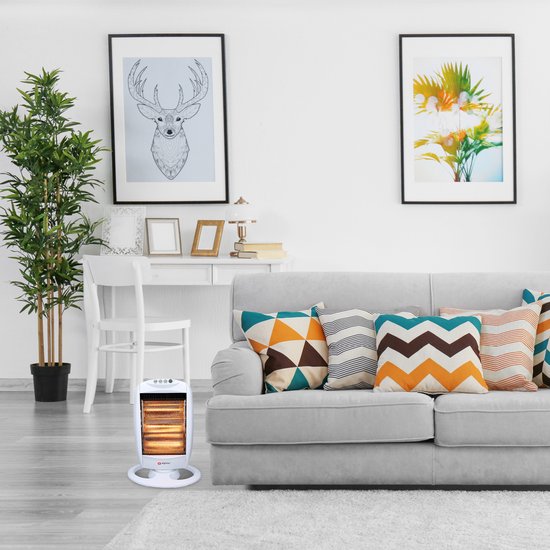 alpina Stove - Halogène - Rotatif - 1200 W - 3 niveaux de chaleur - Protection contre la surchauffe