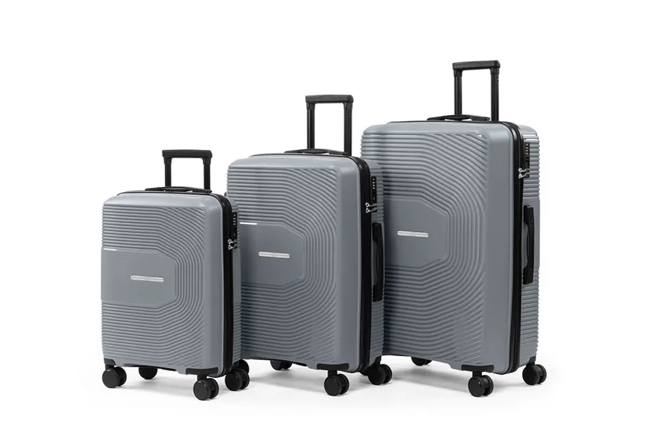 Ensemble de valises Milanoro - 3 pièces - Cadenas TSA - Roulettes 360° - Terracotta