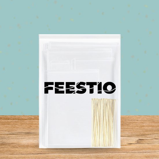 Feestio Party Bags Mix Set - 300 Pieces - Candy Bags - Treat Bags Children's Party - Cellophane Bags Transparent - Gift Bags - Candy Bag