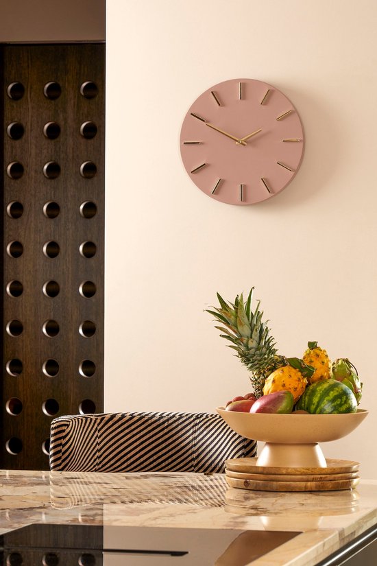 Mica Decorations Horloge murale Brixen - Ø36 cm - Rose