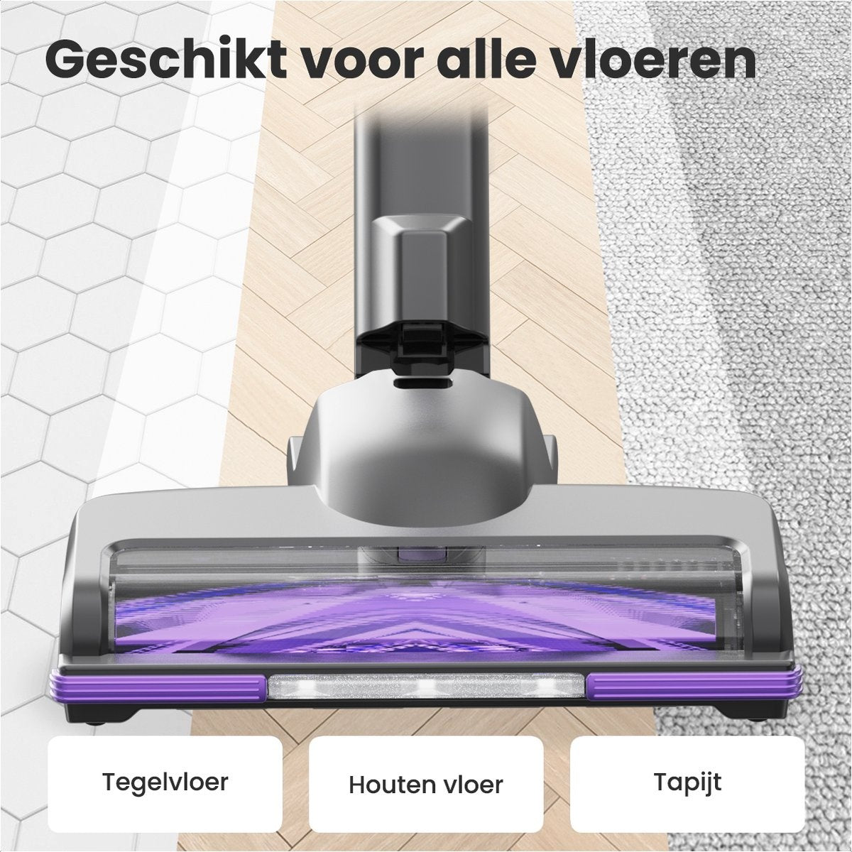 Auronic Stick hoover - Sans fil - Sans sac - Alimenté par batterie - Autonome - 220 W - Gris/Pourpre