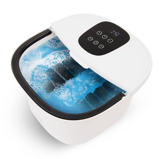 Bain de pieds électrique XXL - Niceey – Massage infrarouge & 10 rouleaux – Température jusqu’à 48°C – Capacité 12L – Blanc