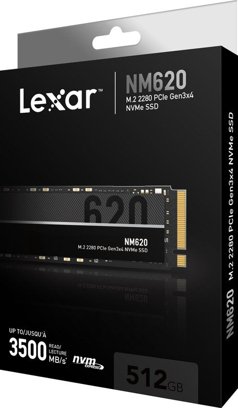 Lexar NM620 - SSD interne - PCIe Gen3x4 - NVMe M.2 2280 - 512 Go
