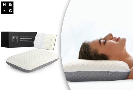 Oreiller antibactérien en mousse à mémoire de forme 1 + 1 GRATUIT - 1 + 1 GRATUIT