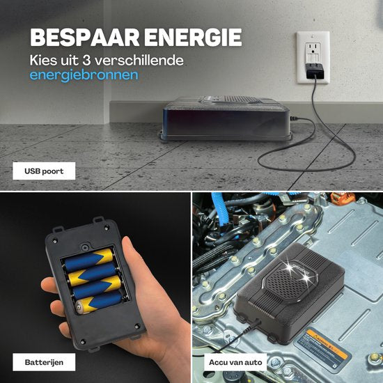 Vulpes Goods® Repellent - Marten Repellent - Pest Repellent - Multifunction Set Indoor & Outdoor - Batteries, 12V & Car Battery - Marters, Mice & Rats - Stone Marten Repellent PRO - Incl. Batteries