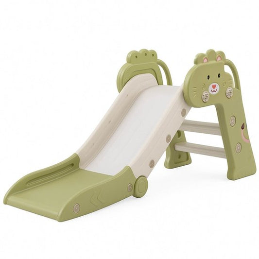 Bambini Slide - Toboggan pour enfant - Toboggan extérieur - Toboggan intérieur - Aire de jeux - Pliable - Vert