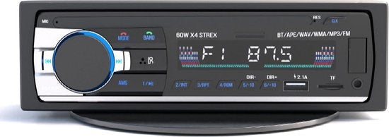 Autoradio Bluetooth - Strex - Compatible tous véhicules - USB -  AUX - Mains libres - Noir