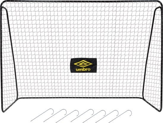 But de football Umbro - 300 x 120 x 205 CM - métal - 7 crochets de sol inclus - noir