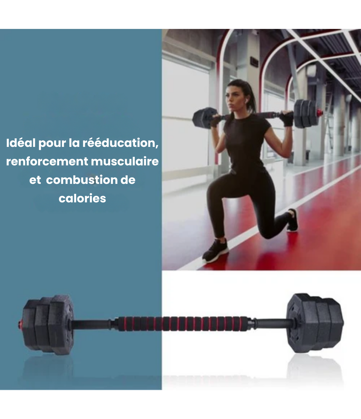 Jeu d'haltères - Umbro - 20 KG - Haltères réglables - Poids 1,25 KG, 1,5KG et 2KG - Plastique