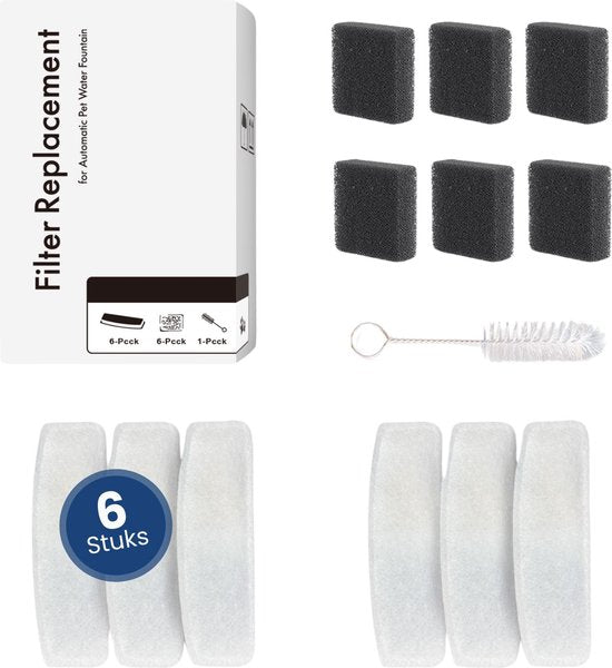 Filtres adaptés à la fontaine Gologi 2.0 - Recharge de filtre - Fontaine à boire intelligente - 6 pièces