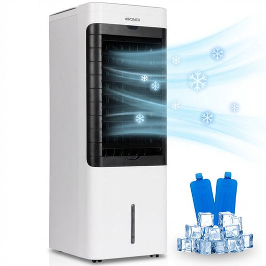Aironex Aircooler / Refroidisseur d'air – Avec éléments de refroidissement, réservoir d'eau de 5 L, télécommande, minuterie et écran LED – Pour un rafraîchissement agréable – Ce n'est pas un climatiseur portable, mais une alternative efficace sans tuyau