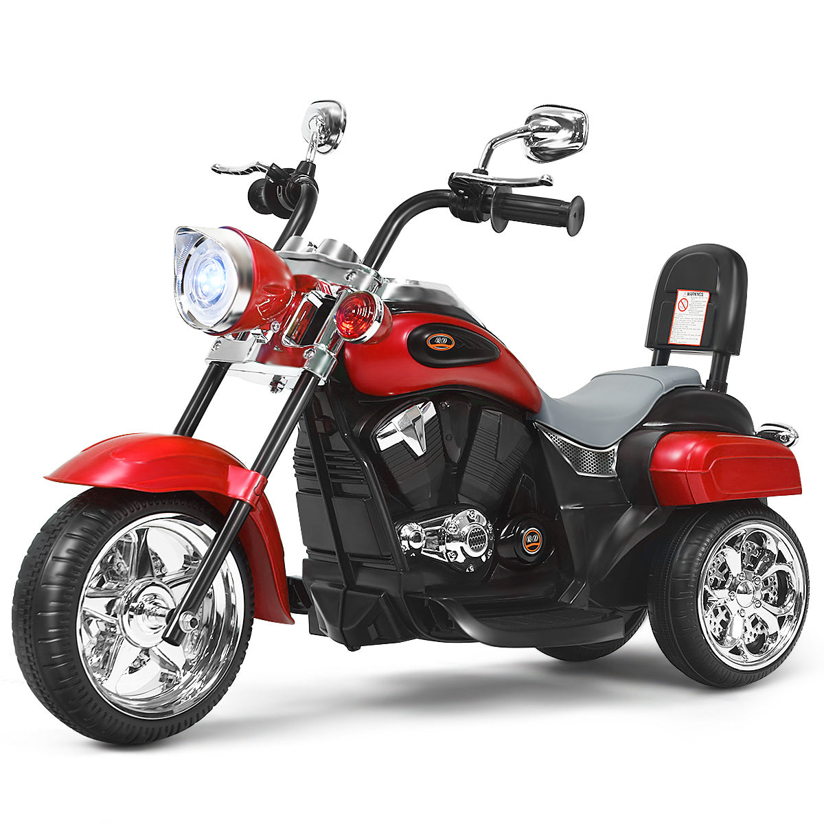 Moto électrique pour enfants - Coast - Style Chopper Moto - 91 x 48 x 64 cm - rouge + noir