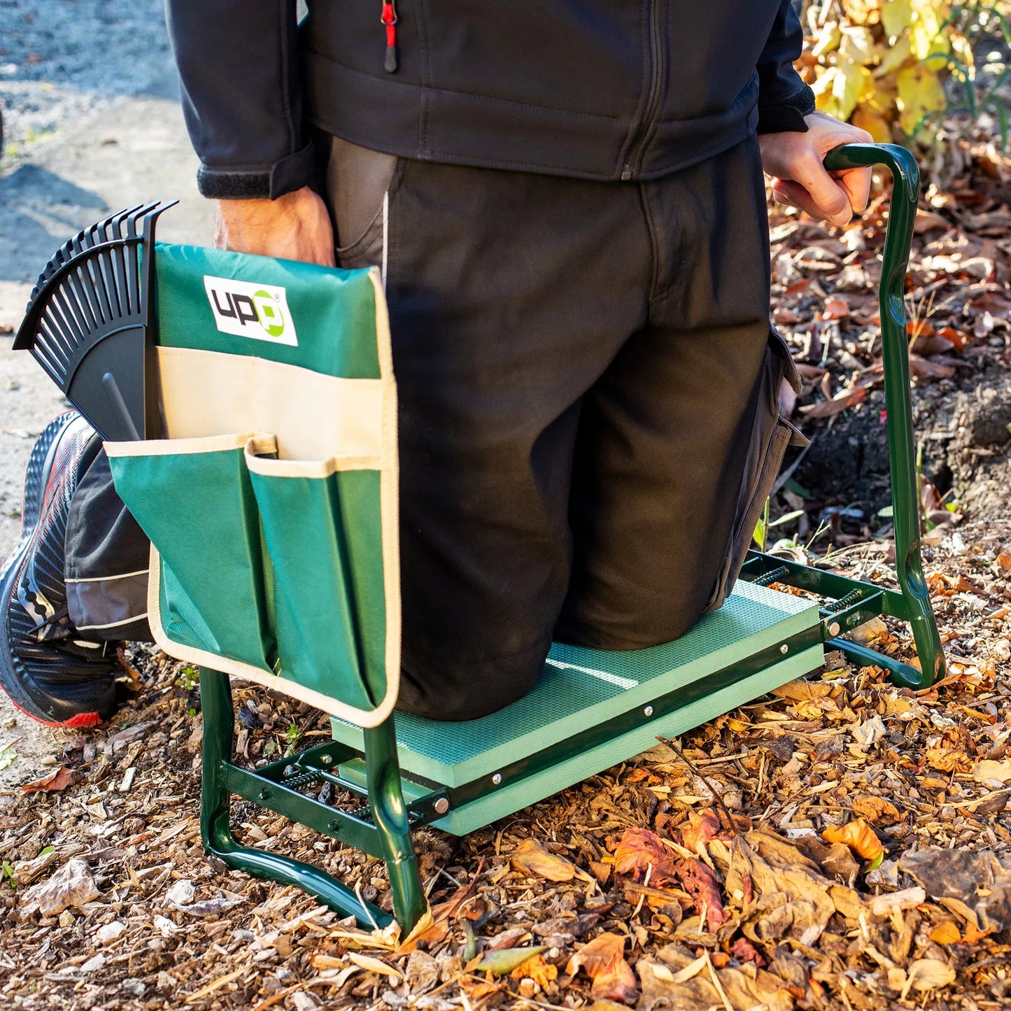 Chaise à genoux UPP - avec sac de rangement - pliable - Vert