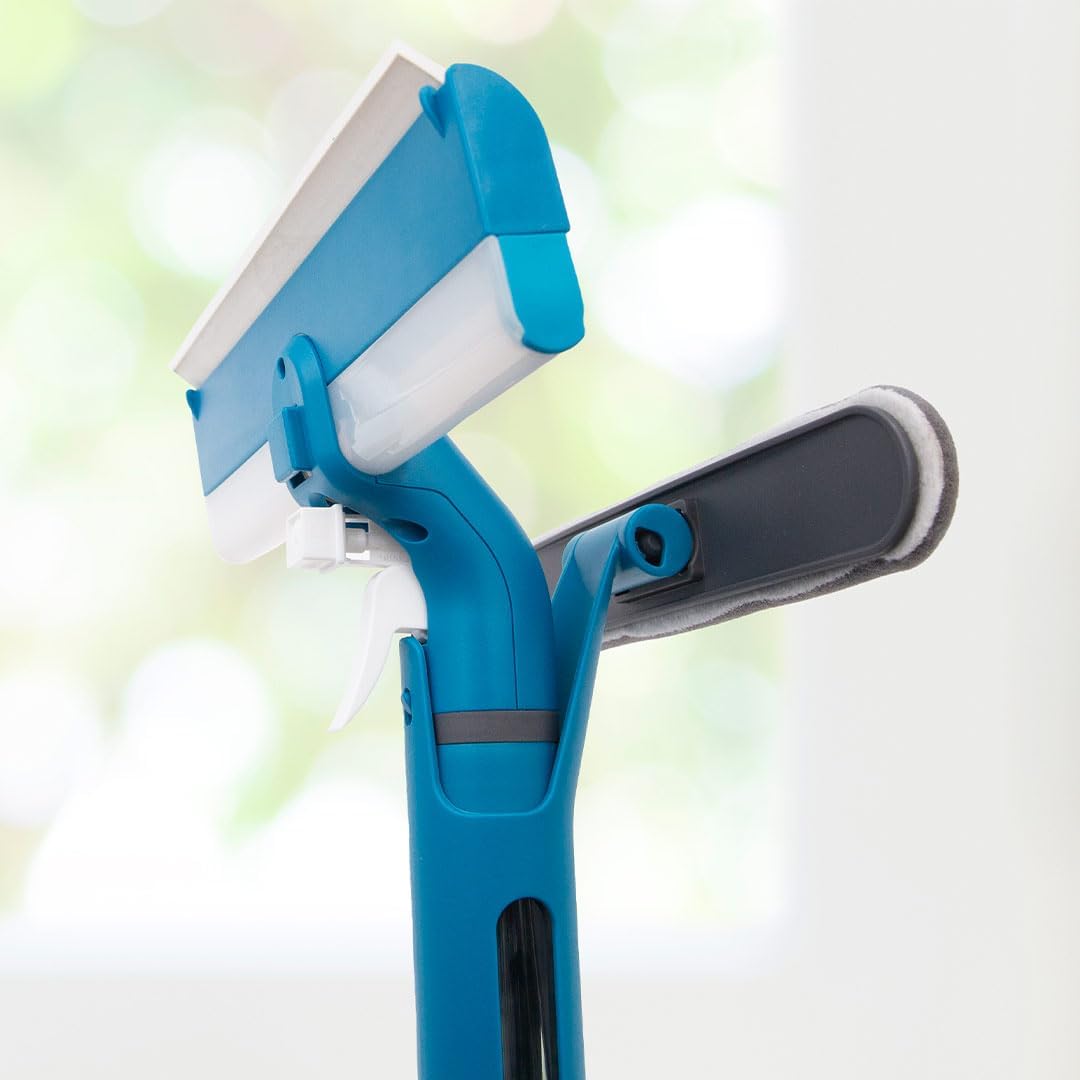 Nettoyeur de vitres Livington WindowBuddy 3-en-1 avec manche télescopique et réservoir d'eau sale