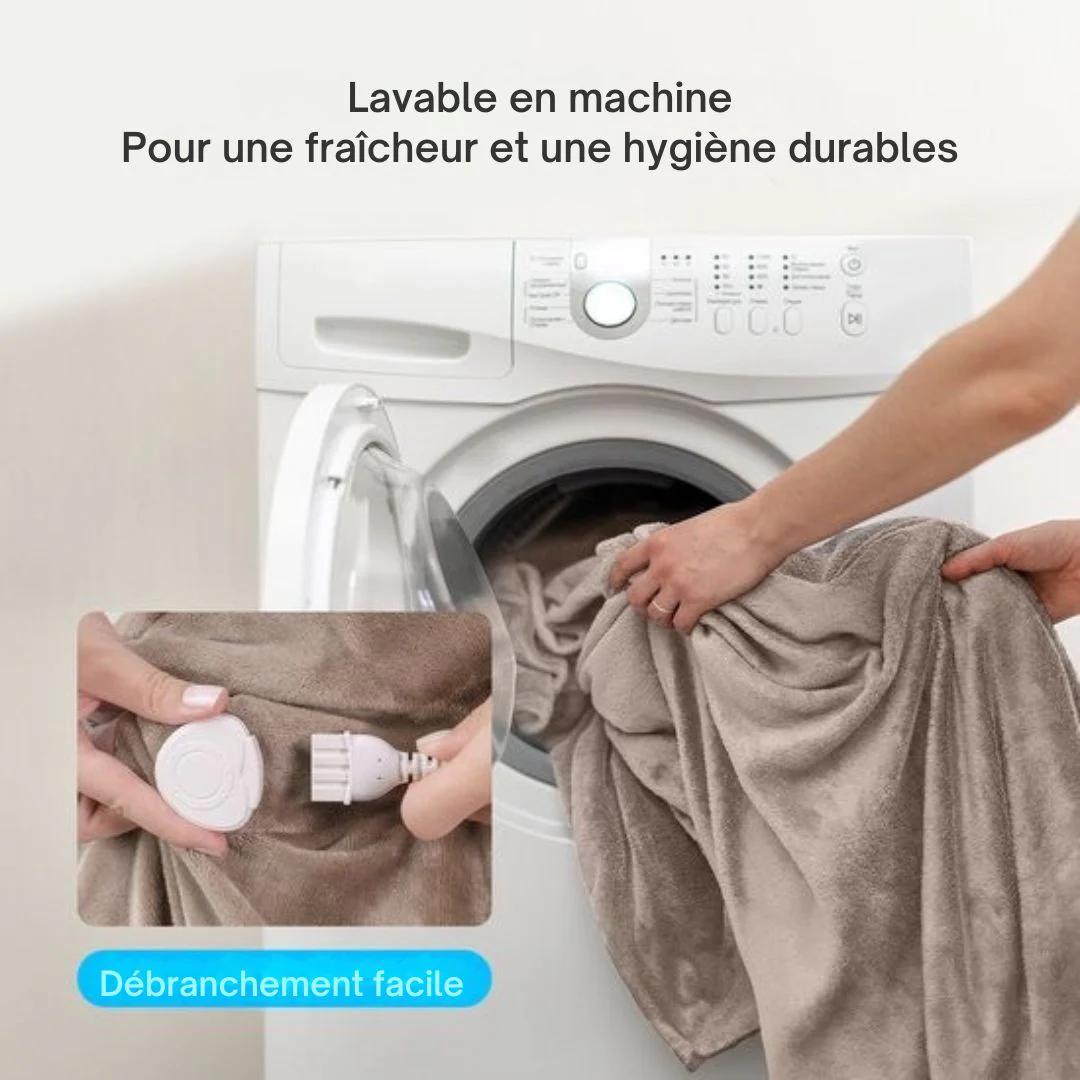 Couverture électrique Auronic - Duo Pack - Couverture chauffante - Polaire Sherpa - 9 niveaux de chaleur - 180x130 - 1 personne - Taupe
