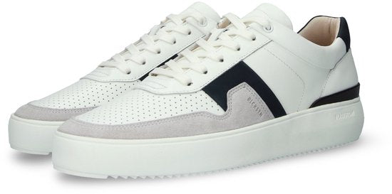 Blackstone MARBLE COLTON - DG513 Blanc Bleu foncé - Baskets basses - Homme - Blanc - Pointure : 43