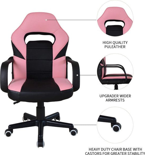 VDD Gaming - Chaise de jeu Thomas junior - rose