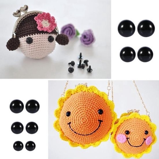 Faas Safety Eyes - 142 Pieces - Nez de sécurité - Rondelles incluses