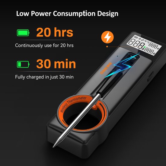 Thermomètre à viande sans fil Bluetooth INKBIRD, nouveau modèle 2025, sonde ultra-fine de 5 mm