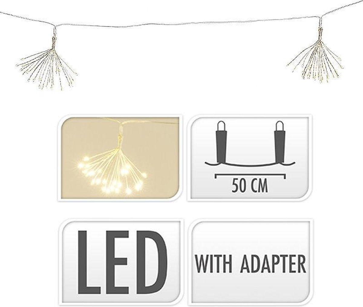 Guirlande lumineuse LED Feux d'artifice - 6 grappes de lumières