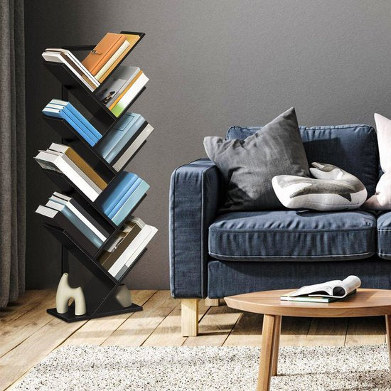 Bayt Bookcase - Bibliothèque - Bois industriel - Noir - 116x20x34 cm