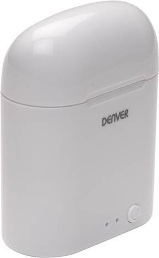 Denver Écouteurs sans Fil avec Étui de Chargement - Écouteurs sans Fil - Bluetooth - TWE36 - Blanc