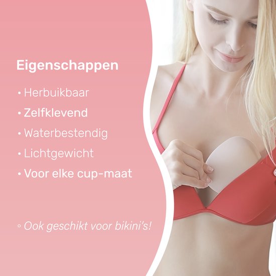 Coussinets de soutien-gorge Soft & Silky - Résistants à l'eau - Push up - Beige