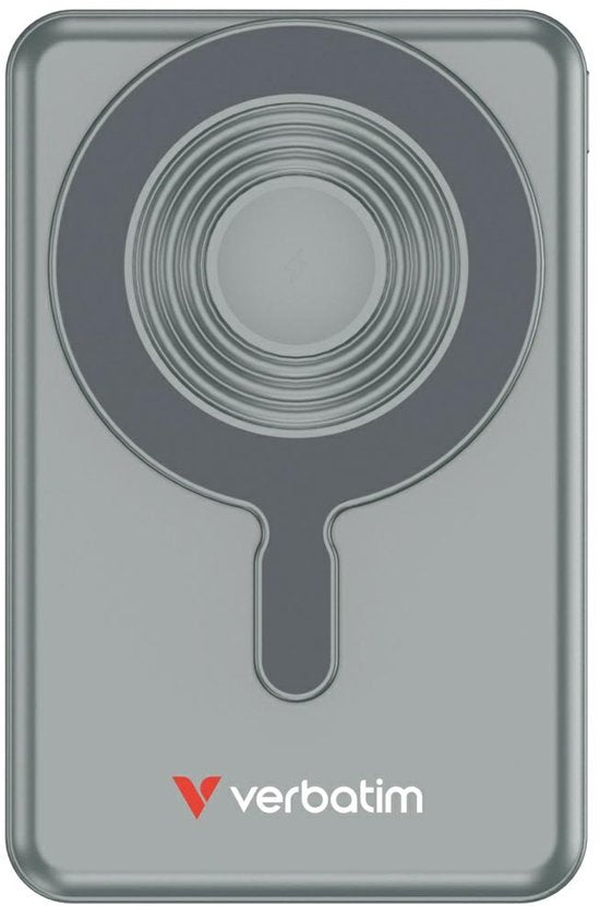 Powerbank Verbatim 10 000 mAh Charge N Go avec support magnétique, recharge sans fil et écran TFT