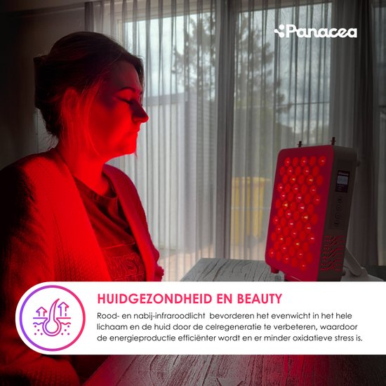 Panacea LED Red and Infrared Lamp Anti Age Collagen - Muscles et articulations - Light Therapy - Stress & Fatigue