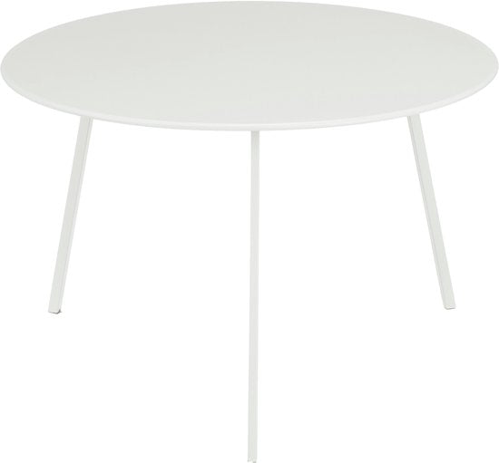 Table d'appoint d'extérieur - Mica Decorations - H38 x Ø58 cm - Métal - Blanc
