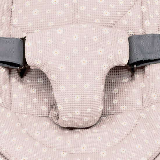 Housse pour transat Ukje, compatible avec le transat Nuna Leaf - Housse avec doublure imperméable pour protéger votre transat - Ajustement parfait - Facile à laver - Coton doux - Tissu gaufré rose
